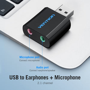 USB Audio Interface headphone Adapter